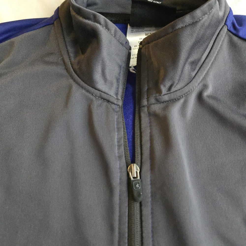 AND1 Men's Blue and Gray Colorblock Full-Zip Track Jacket
